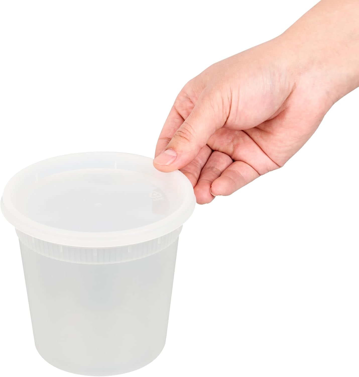 Asporto Microwavable To-Go Container - BPA Free round Soup Container with Clear Plastic Lid - Catering & Takeout - 24 Oz - Clear - Plastic - Disposable - 100Ct Box