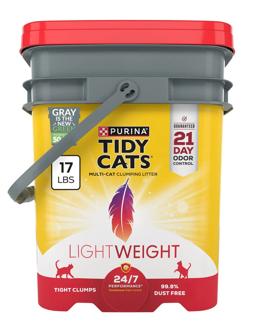 Load image into Gallery viewer, Purina  Lightweight Clumping Cat Litter, Low Dust, 24/7 Odor Control, 17 Lb. Pail

