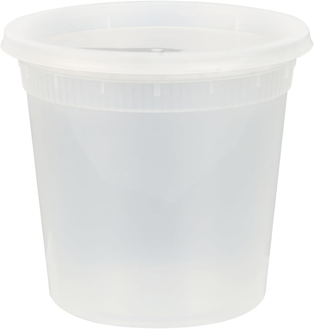 Asporto Microwavable To-Go Container - BPA Free round Soup Container with Clear Plastic Lid - Catering & Takeout - 24 Oz - Clear - Plastic - Disposable - 100Ct Box