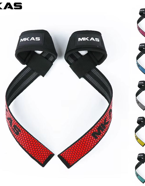 Load image into Gallery viewer, Weight Lifting Wrist Straps Fitness Bodybuilding Training Gym Lifting Straps with Non Slip Flex Gel Grip
