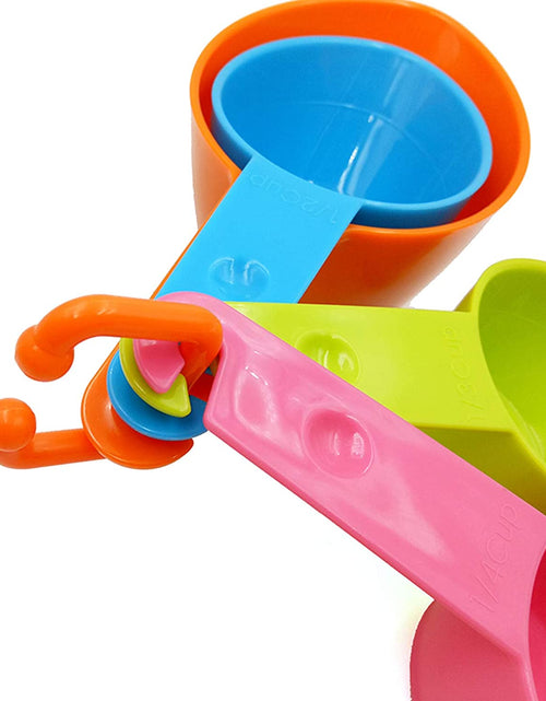 Load image into Gallery viewer, Dog Food Scoop Set of 4 - Plastic Measuring Cups for Dog, Cat and Bird Food (Random Color)
