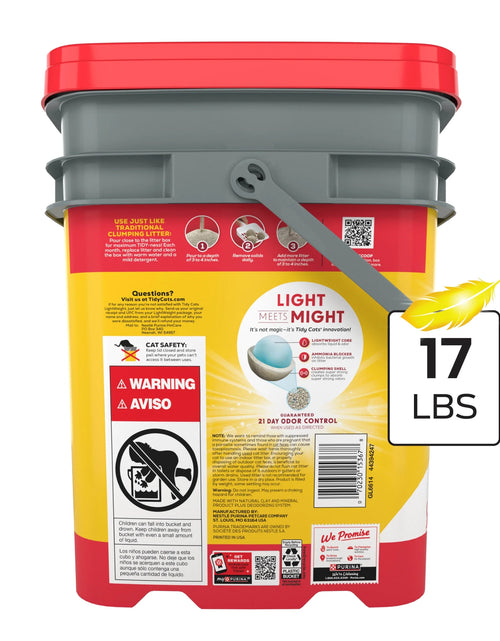Load image into Gallery viewer, Purina  Lightweight Clumping Cat Litter, Low Dust, 24/7 Odor Control, 17 Lb. Pail
