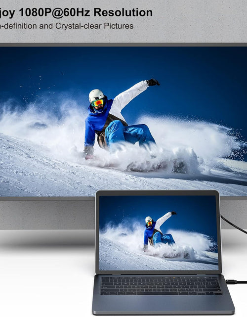 Load image into Gallery viewer, Mini Displayport to VGA Cable,  Mini Displayport to VGA 6 Feet Cable (Thunderbolt 2 Compatible) with Macbook Air/Pro, Surface Pro/Dock, Monitor, Projector
