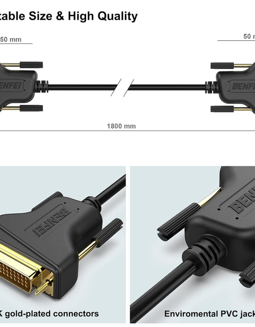 Load image into Gallery viewer, DVI to DVI Cable,  DVI-D to DVI-D Dual Link 6 Feet Cable
